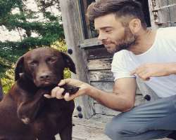 Ricaud has also adopted a female dog named Tina. He loves to spend time with Tina.